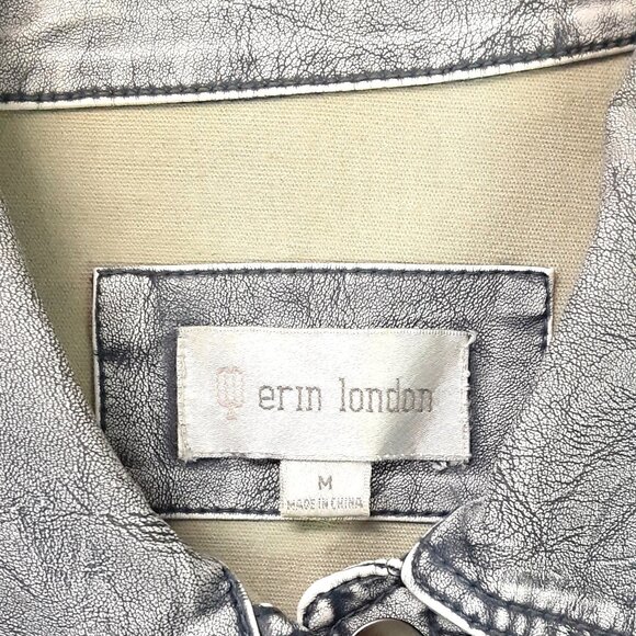 Erin London Woman's Vest Size MEDIUM, Faux Leather feel, Pockets - Picture 3 of 6